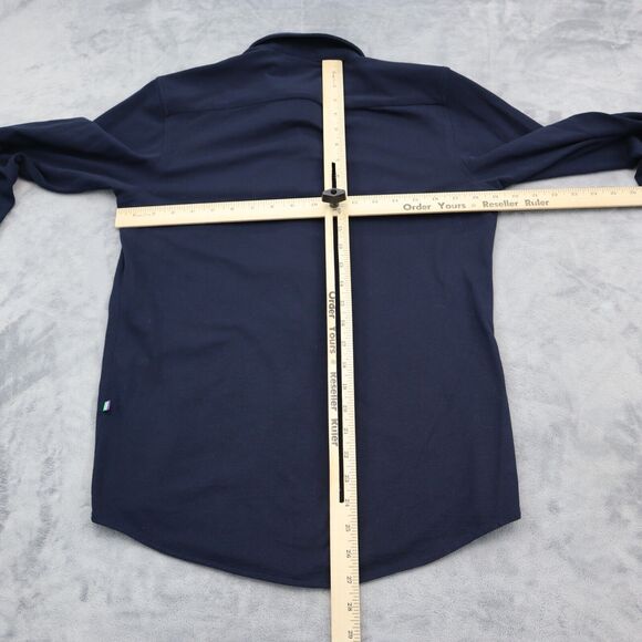 Allen Solly Shirt Mens 39 Blue Ultra Slim Fit Button Up Long Sleeve Collared Top - Picture 6 of 16